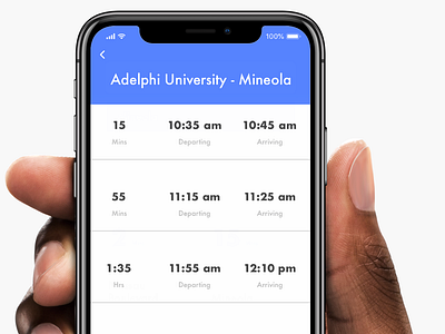 College Commuter App app college framerx ios ux