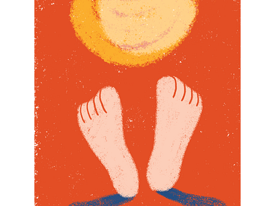 Summer: sun feet illustration photoshop summer