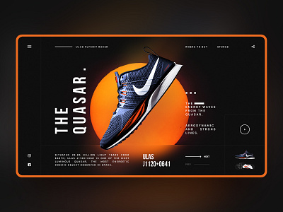 Hello Dribbble! black and red concept design design landing page nike orange typography ui ui design ux web web design