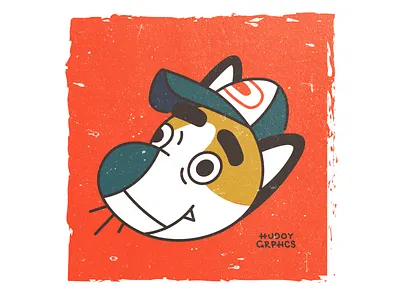 TEAHUSKY cover animals black design dog flat illistration line logo