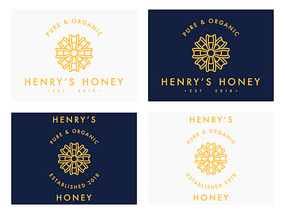 Henry's Honey Logos branding design icon illustrator logo