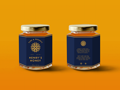 Henry's Honey Label branding design illustrator logo photoshop