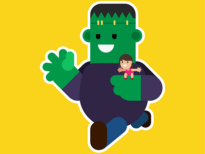 Adventure Time! ai cute design frankenstein friends halloween illustration illustrator cc spooky