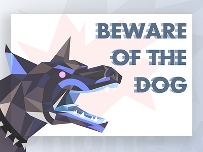 Beware of the Dog angry animal branding design dog dog illustration illustration landing page ui vector warning website