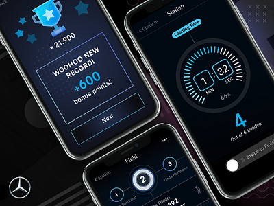 Gamification App Screens app cool dark design game mobile modern ui ux