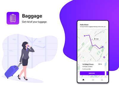 Baggage | The Luggage Keeping Service app application application design application ui baggage booking app design dribbble best shot icon illustration logo luggage ui ui design ui elements uiux user inteface ux