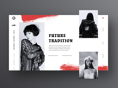 Future Tradition adobe adobexd app color colour design duotone grid landing page tile typography ui ux web webpage website xd