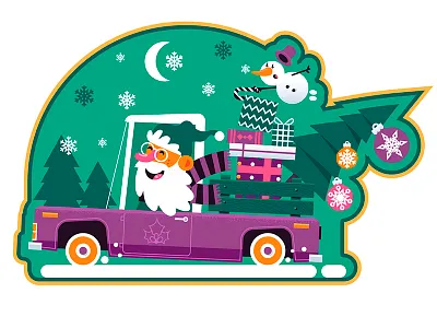 Cute Cartoon Santa Claus Sticker