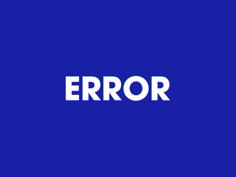 Glitch Effect after effects animation blue screen blue screen of death design digital glitch error glitch glitch art glitch effect motion typography type