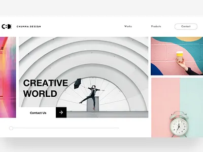 Creative world chumma chumma.design colors creative design uiux design web