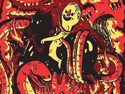 Audacity - detail audacity beer beer branding bold bubble dad danger design digital dope fire graffiti hell illustration label label packaging mural smoke snake vector