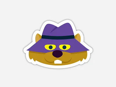 Secret Squirrel Sticker illustration sticker