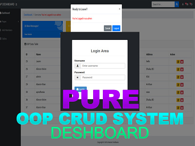 CRUD DESHBOARD ajax bootstrap css html mysql php