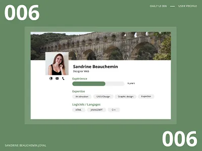 Daily UI 006 - User profile daily ui daily ui 006 design illustration ui ui design ux