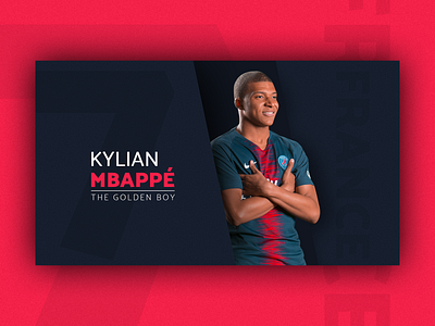 Kylian Mbappe design football landing mbappe psg soccer sport