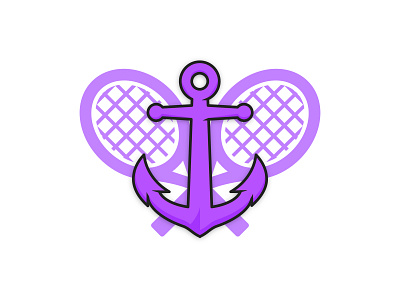 Laker Tennis Logo anchor logo purple raquet tennis tennis raquet