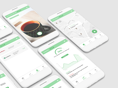 Coffee Mug Re-use Design Challenge app app concept challenge coffee design environment green mug reuse ui ui design