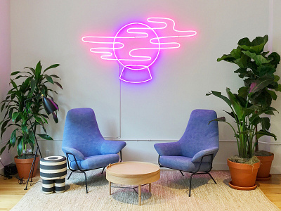 Crystal Ball crystal ball illustration neon neon sign wework