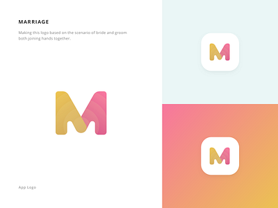 M Logo android app brand icon ios logo marriage matrimony mobile app ux