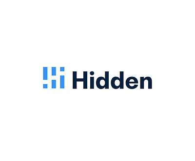 Hiden logo | Vpn service company blue logo diversity hiden illustrator internet logo logo logo design logo design concept logo design process modern logo negative space negative space logo smart logo tech logo vpn vpn logo