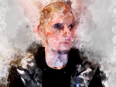 Portrait turned into watercolor art :D addobe art design effect photoshop watercolor