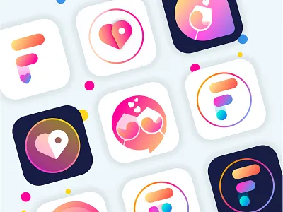 Logo of Firstep(dating app) android app branding dating dating app design illustration ios logo minimal ui vector