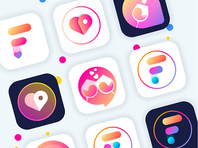 Logo of Firstep(dating app) android app branding dating dating app design illustration ios logo minimal ui vector