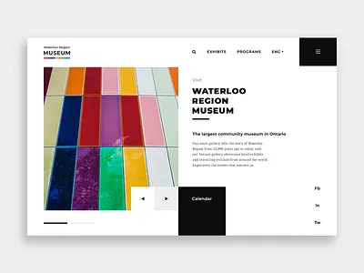 Waterloo Region Museum Web-site concept brightly canada concept design museum site ui waterloo web