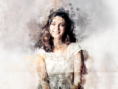 Portrait turned into watercolor art :D addobe art design effect photoshop watercolor
