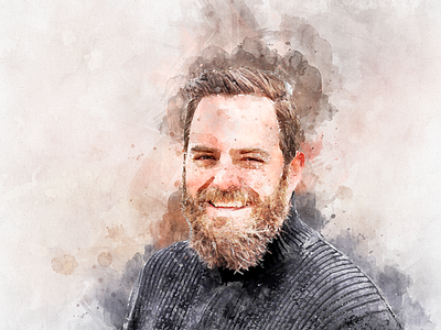 Portrait turned into watercolor art :D addobe art design effect photoshop portrait watercolor