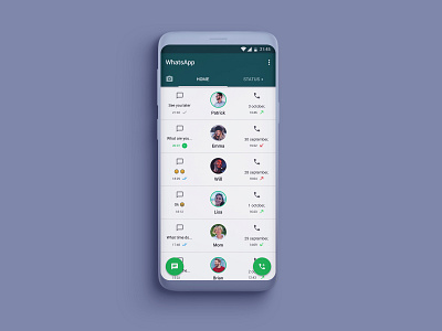 Whatsapp Redesign app mockup ui ux whatsapp