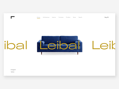 Leibal | Furniture Website clean exploration furniture grid interior type typography web website white