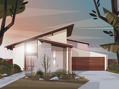 House2 adobeillustator arquitecture illustration illustration art illustrator lanscape vector art