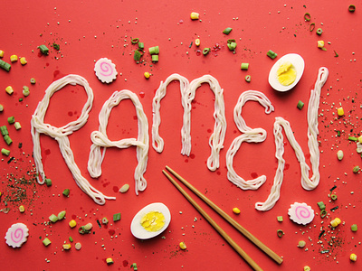 Ramen design food food art handlettering illustration japanese lettering noodles ramen typography