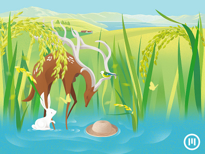 North Farm farm animals illustration nature spring