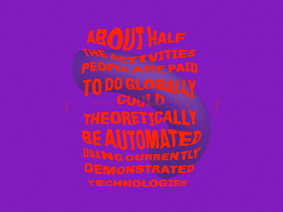Future of Work Poster III 3d disruption disruptive design illustrator photoshop poster type typography vocation warp warped warped text work