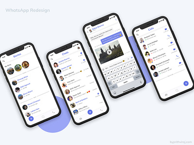 WhatsApp Redesign challenge chat app iphone x messaging redesign ui ui challenge ui redesign uplabs whatsapp