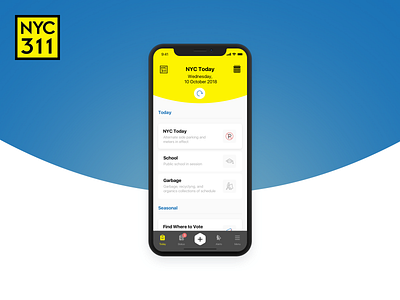 NYC 311 app design icon ios ui ux