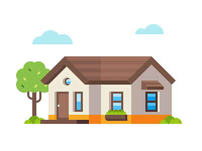 Small House 7 design flat flat illustration house house illustration illustration simple small