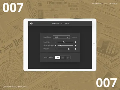 Daily UI 007 - Settings daily ui design settings ui ux