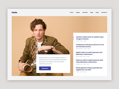 Sada - Blog and E-Commerce Shop blog clean creative design e commerce minimal minimalist ui ux web