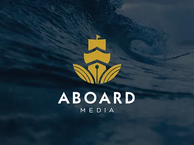 Aboard Media advertising logo best logo design boat logo branding business logo cheap logo design clever logo custom logo design design illustration logo logo design logo designer media media logo minimal logo ship ship logo