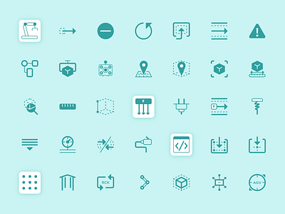 Robotic icons graphic design icon ui design ux vector