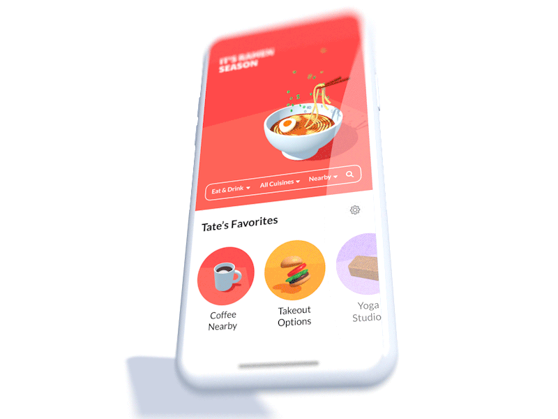 It's Ramen Season 3d ae animation blur c4d concept design glare minimal mobile motion phone ui