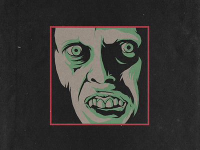 Huelloween: Day 14 - Pazuzu drawlloween horror huelloween illustration inktober pazuzu retro the exorcist vintage