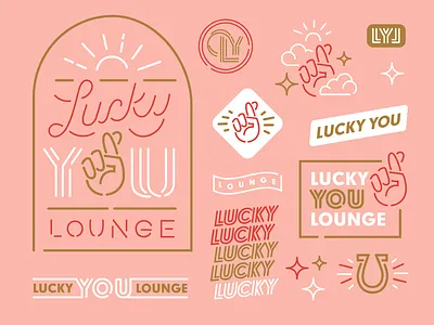 Lucky You branding crossed fingers icon logo lucky lucky you music venue spokane