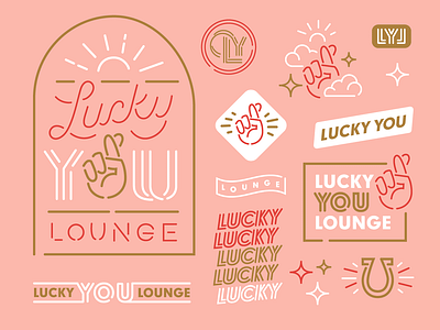 Lucky You branding crossed fingers icon logo lucky lucky you music venue spokane