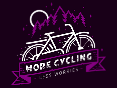 More Cycling bicycle bike city bike dark purple night purple
