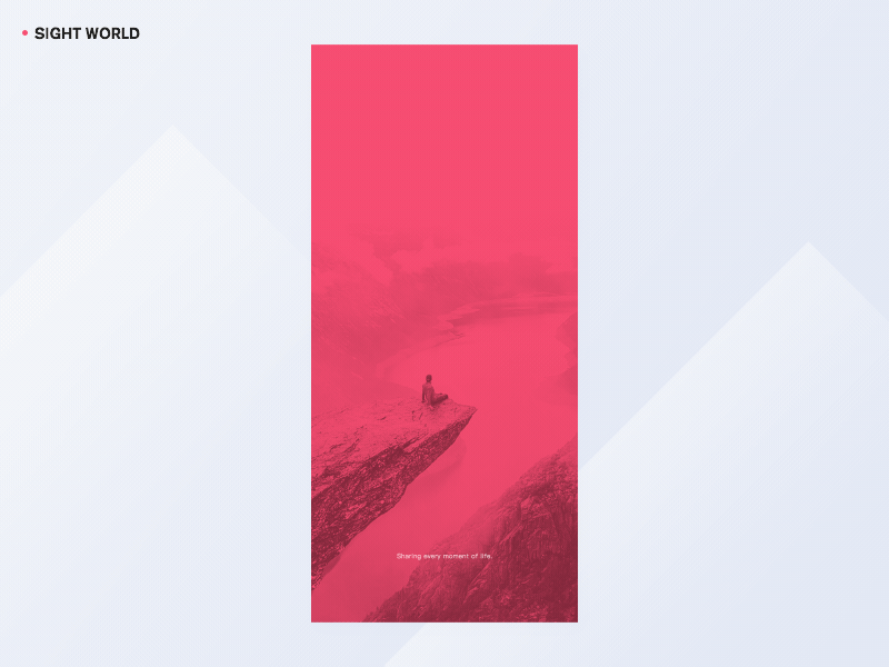 Sight World Login animation app ui