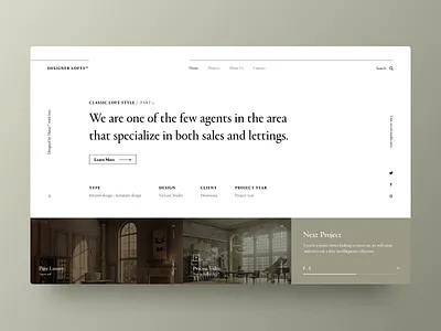 Typography UI — Project 62 clean design designer interface landing page layout minimal minimalistic page typography ui uidesign uiwebdesign userinterface ux web web design webdesign webpage website